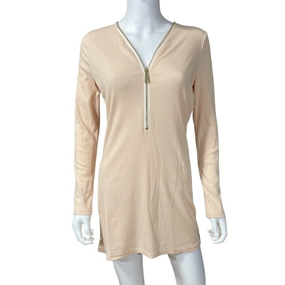 Peach Long Sleeve Front Zipper Dress
New - Picture 2 of 6